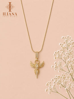 Golden Owl Crystal Pendant Necklace for Women
