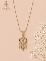 ILIANA Silver-Tone Phoenix Crystal Pendant Necklace for Women | Elegant Statement Necklace